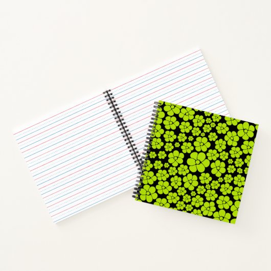 Carnet Motif à fleurs - Vert citron (Intérieur)