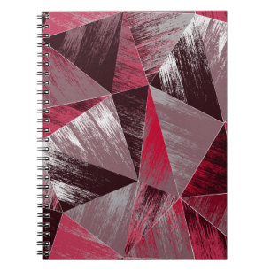 Carnet Motif à grunge polygonale avec triangles.