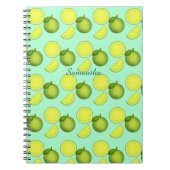 Carnet Motif à la chaux verte (Devant)