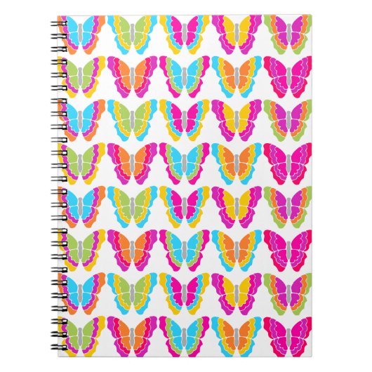 Carnet Motif à papillon arc-en-ciel mignon (Devant)