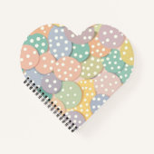 Carnet Motif à points Polka sans couleur pastel (Devant)