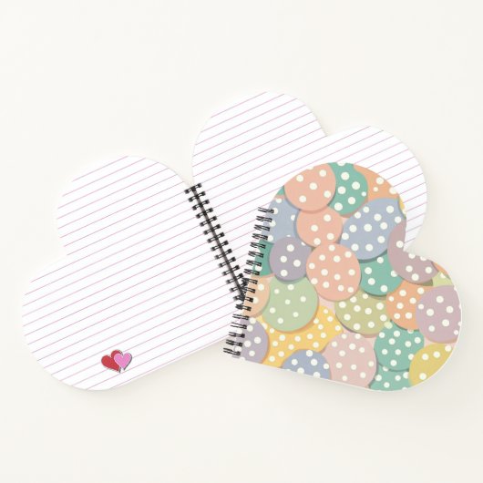 Carnet Motif à points Polka sans couleur pastel (Intérieur)