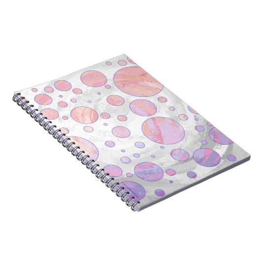 Carnet Motif à points rose clair (Côté Droit)