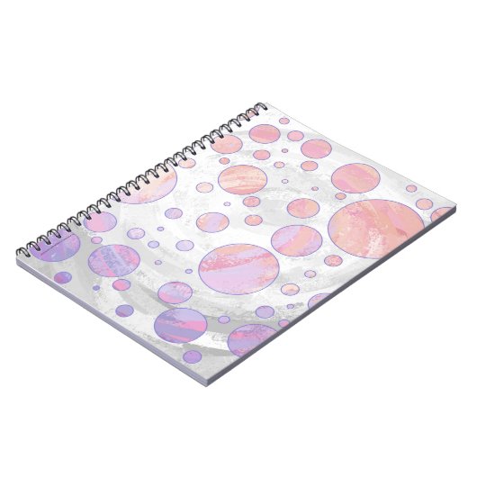 Carnet Motif à points rose clair (Côté gauche)