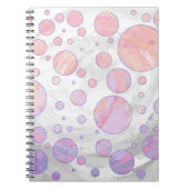 Carnet Motif à points rose clair (Devant)