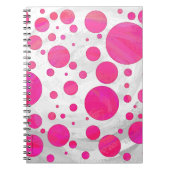Carnet Motif à pois de passion rose (Devant)