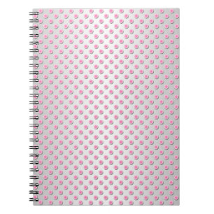 Carnet Motif à pois rose et blanc argenté
