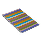 Carnet Motif à rayures de couleur rétro (Côté Droit)