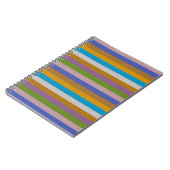 Carnet Motif à rayures de couleur rétro (Côté gauche)