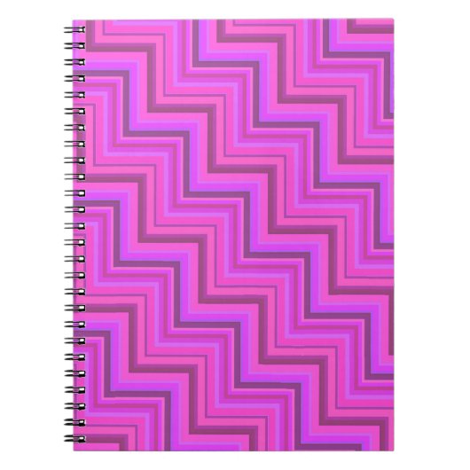 Carnet Motif à rayures roses (Devant)