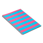 Carnet Motif à rayures roses et bleues (Côté Droit)