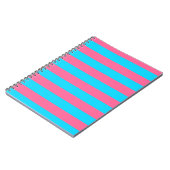 Carnet Motif à rayures roses et bleues (Côté gauche)