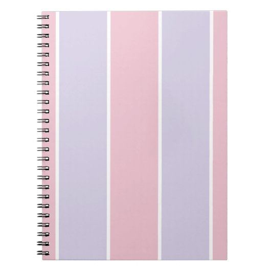 Carnet Motif à rayures verticales de couleur douce (Devant)