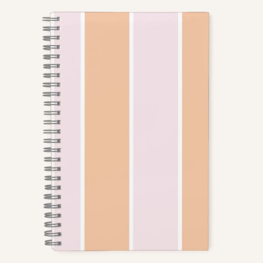 Carnet Motif à rayures verticales de couleur douce (Recto)