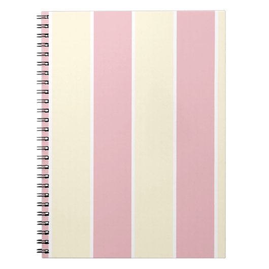 Carnet Motif à rayures verticales de couleur douce (Devant)