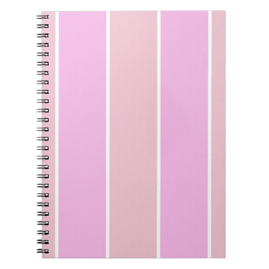 Carnet Motif à rayures verticales de couleur douce (Devant)