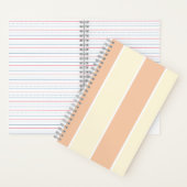 Carnet Motif à rayures verticales de couleur douce (À l'intérieur)