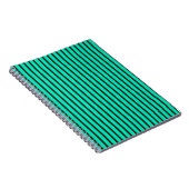 Carnet Motif à rayures verticales sarcelle (Côté Droit)