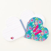 Carnet Motif à spirale fractale, rose turquoise Multi (Intérieur)