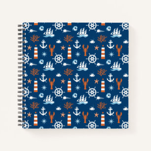 Carnet Motif à thème marin 1