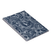 Carnet Motif Abstrait bleu et blanc (Côté Droit)