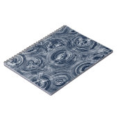 Carnet Motif Abstrait bleu et blanc (Côté gauche)