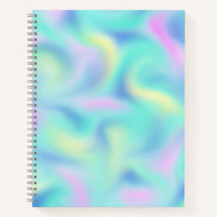 Carnet Motif Abstrait Blurred Pretty Pastel Swirls