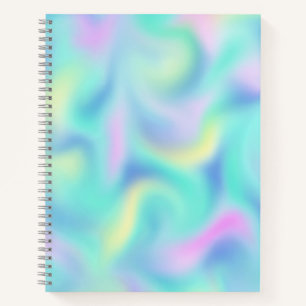 Carnet Motif Abstrait Blurred Pretty Pastel Swirls