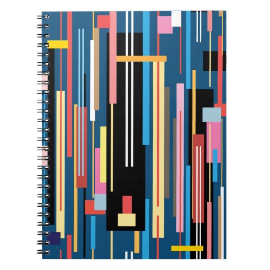 Carnet Motif Abstrait Bright Stripe (Devant)