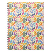 Carnet Motif abstrait coloré (Devant)