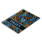 Carnet Motif Abstrait coloré personnalisé (Côté gauche)