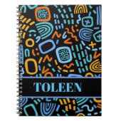 Carnet Motif Abstrait coloré personnalisé (Devant)