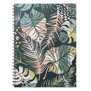 Carnet Motif Abstrait créatif transparent avec p tropical
