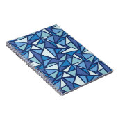 Carnet Motif Abstrait de glace bleue (Côté Droit)