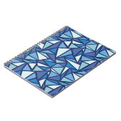 Carnet Motif Abstrait de glace bleue (Côté gauche)