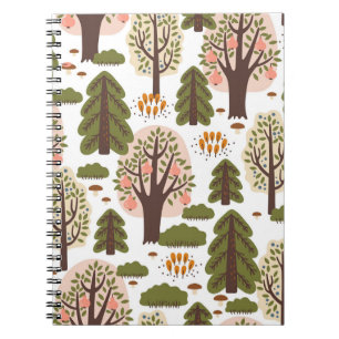 Carnet Motif Abstrait de la forêt d'automne