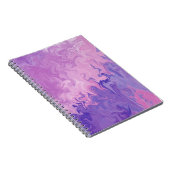 Carnet Motif Abstrait de Marbre Liquide Violet (Côté Droit)