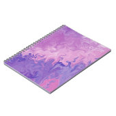Carnet Motif Abstrait de Marbre Liquide Violet (Côté gauche)