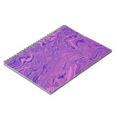 Carnet Motif Abstrait de Marbre Liquide Violet (Côté gauche)