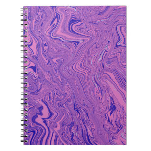 Carnet Motif Abstrait de Marbre Liquide Violet