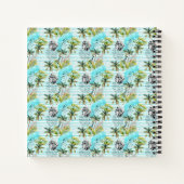 Carnet Motif Abstrait de palmier aquarelle (Dos)