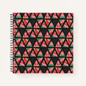 Carnet Motif Abstrait de pastèque tiré à la main (Devant)