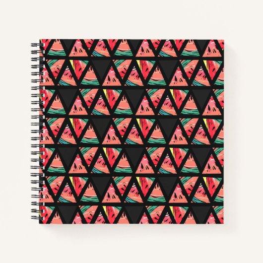 Carnet Motif Abstrait de pastèque tiré à la main (Devant)