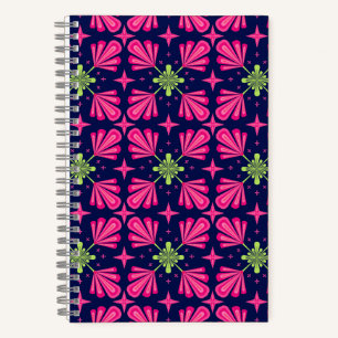 Carnet Motif abstrait de pétales florales roses géométriq