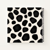 Carnet Motif Abstrait de typographie noire de nom personn (Dos)