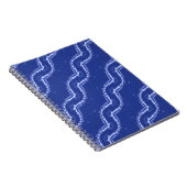 Carnet motif Abstrait de vagues bleues (Côté Droit)