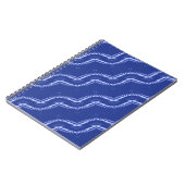Carnet motif Abstrait de vagues bleues (Côté gauche)