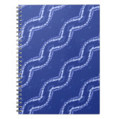 Carnet motif Abstrait de vagues bleues (Devant)
