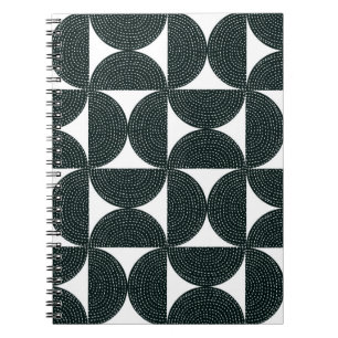 Carnet Motif abstrait décoratif noir sans couture dans