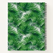 Carnet motif Abstrait des feuilles de palmiers (Dos)